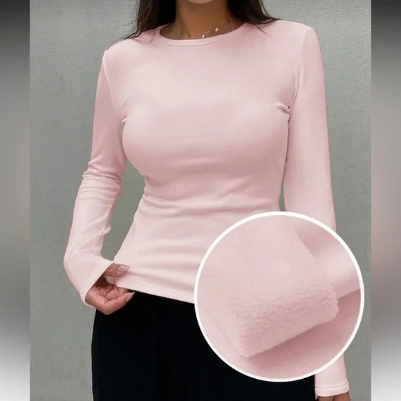 DAZY Women Casual Street Style Warm Fitted Long Sleeve Thermal Lined - Picture 1 of 9